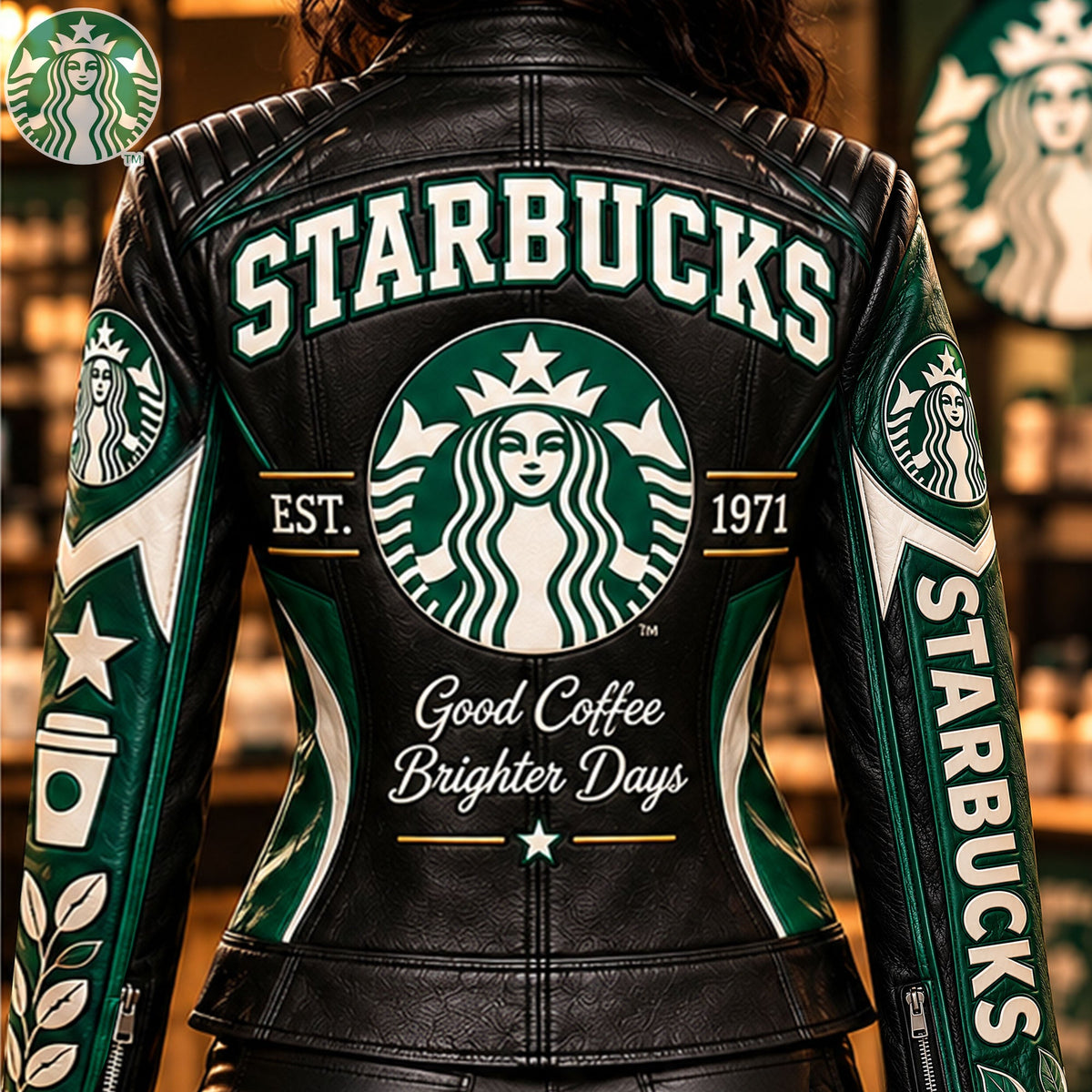 Women's Leather Zip-up Jacket HANNN TND STBU 26102611
