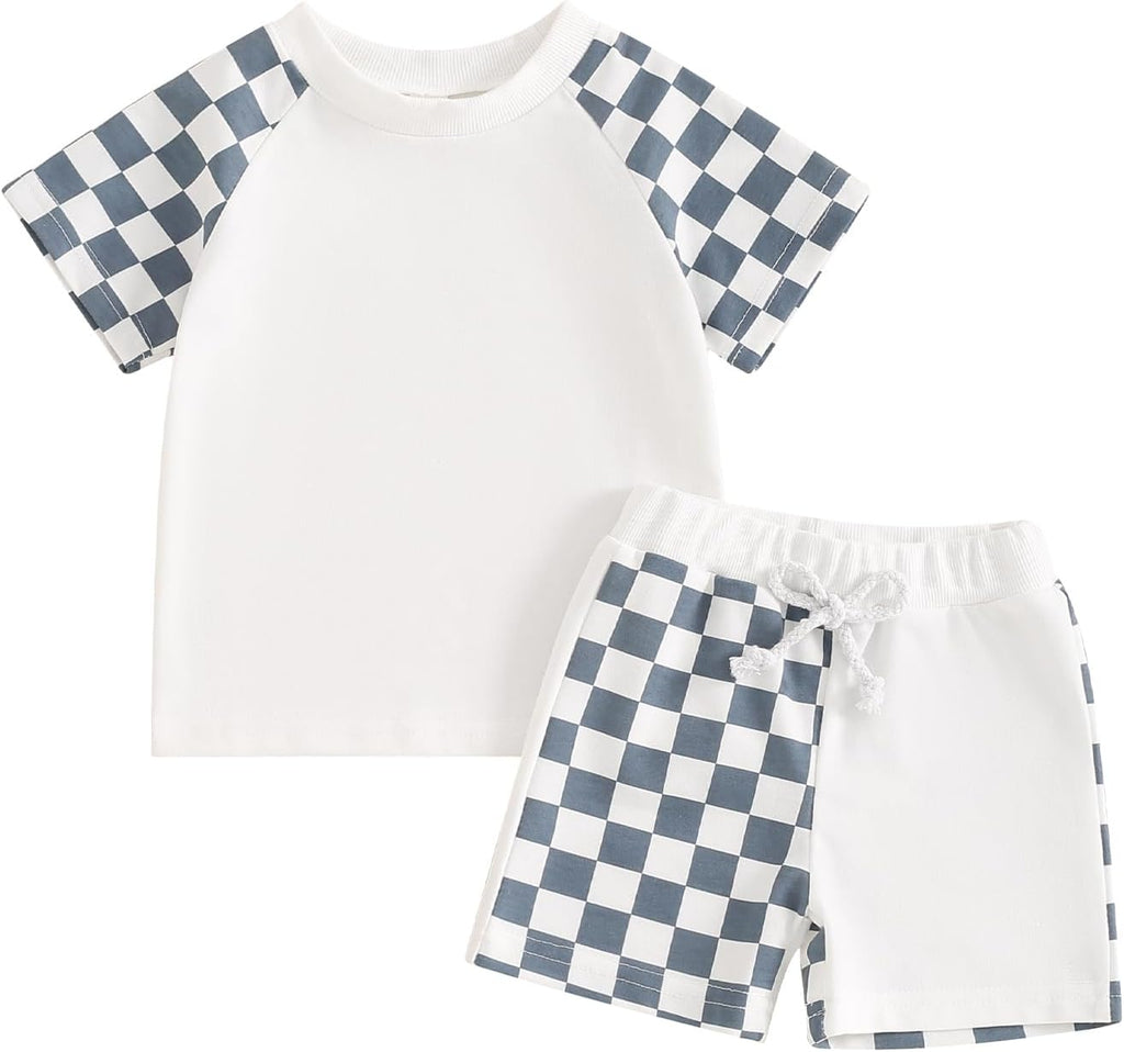 BemeyourBBs Toddler Baby Boy Summer Clothes Funny Letter T Shirt Elastic Waist Pockets Shorts Set 2 Piece Outfit