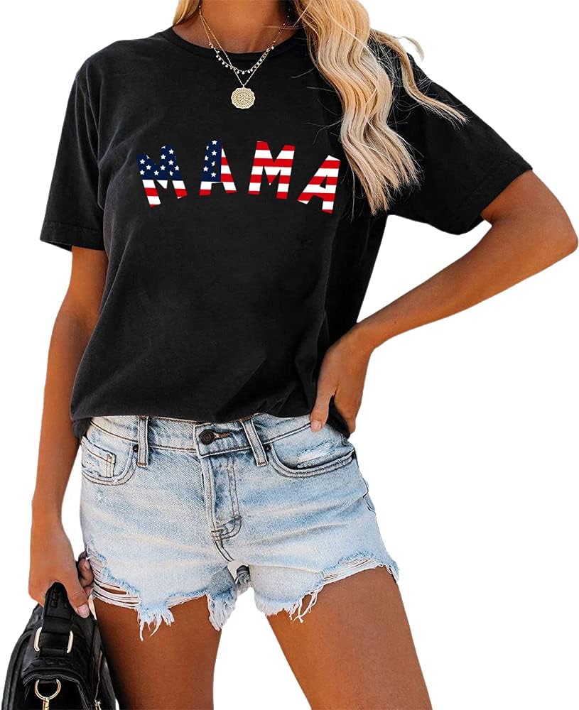 Womens Madre Leopard Print T-Shirts Short Sleeve Mama Shirts Cheetah Mom Graphic Tees Tops