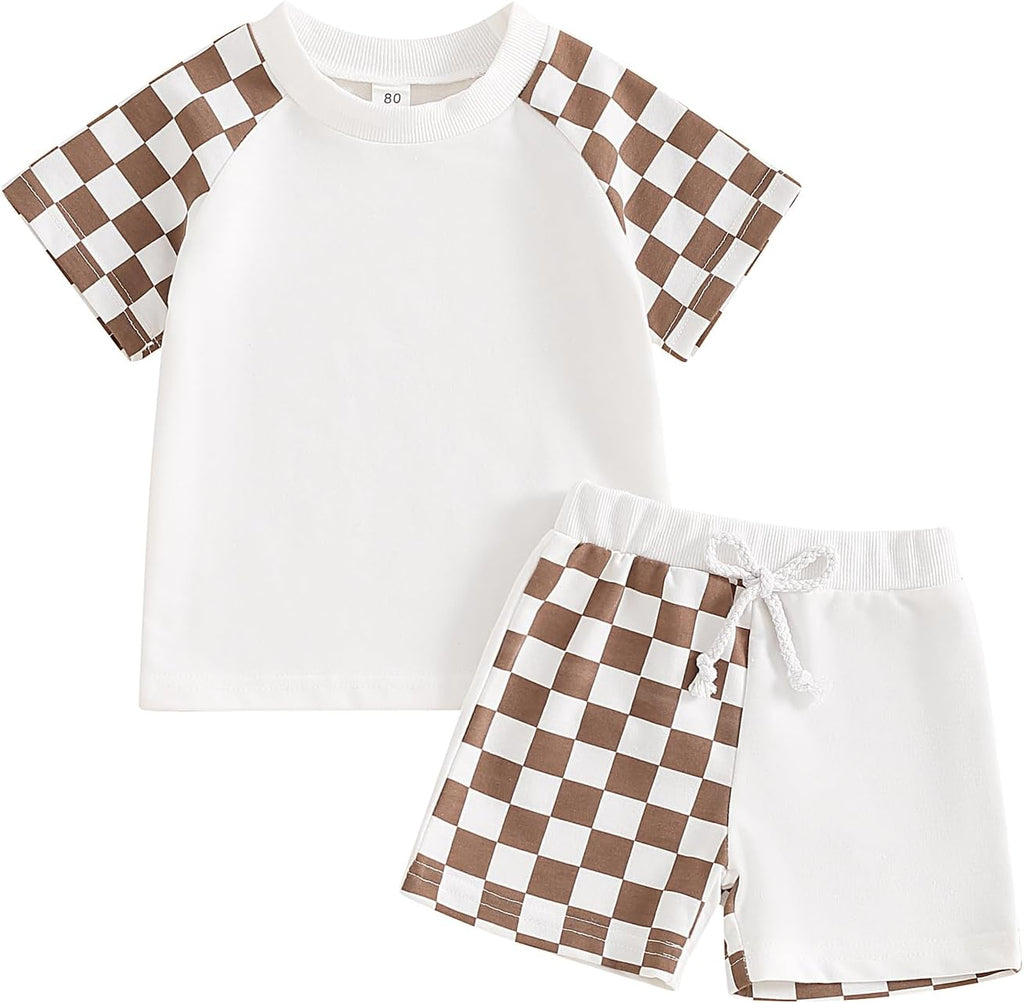 BemeyourBBs Toddler Baby Boy Summer Clothes Funny Letter T Shirt Elastic Waist Pockets Shorts Set 2 Piece Outfit