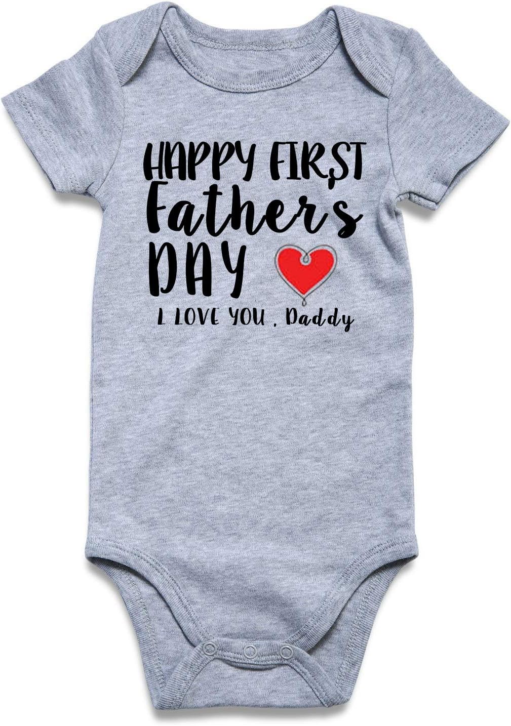 UNICOMIDEA Baby Boys Girls Romper Letter Printed Newborn Outfit Short Sleeve Bodysuits 0-12 Months