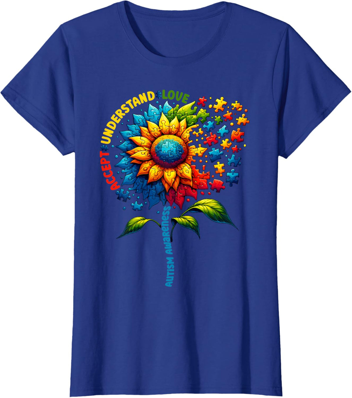 Autism Awareness Sunflower Men Women kids Autism Sunflower