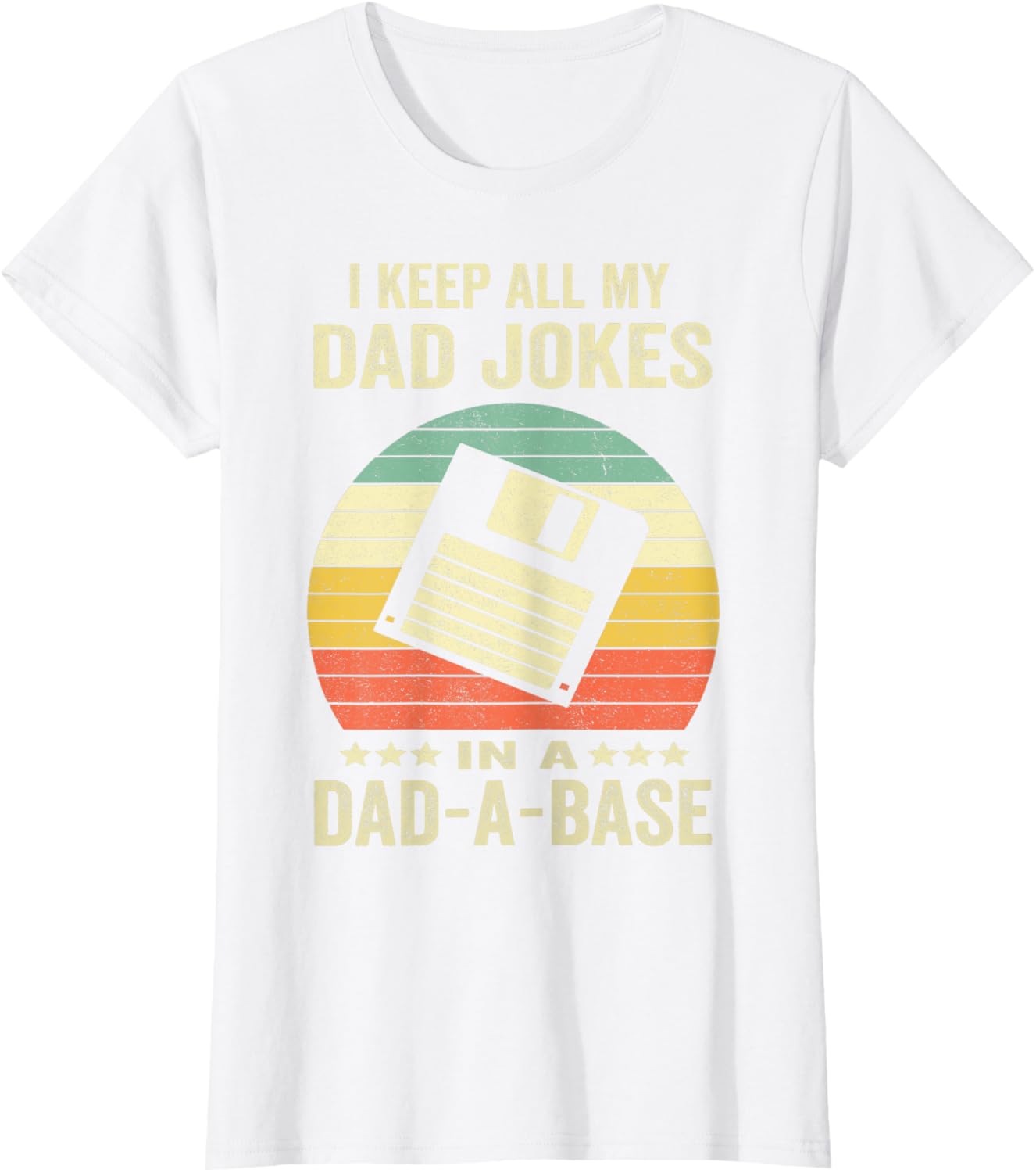 Mens Funny dad jokes in dad-a-base vintage for father's day