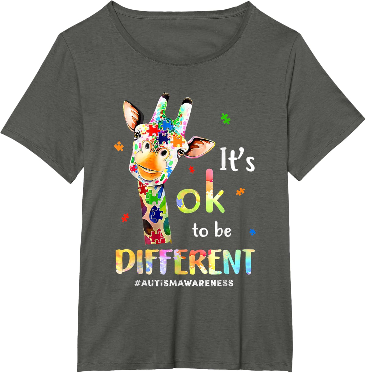 Autism Awareness Cute Giraffe Animal Its Ok To Be Different
