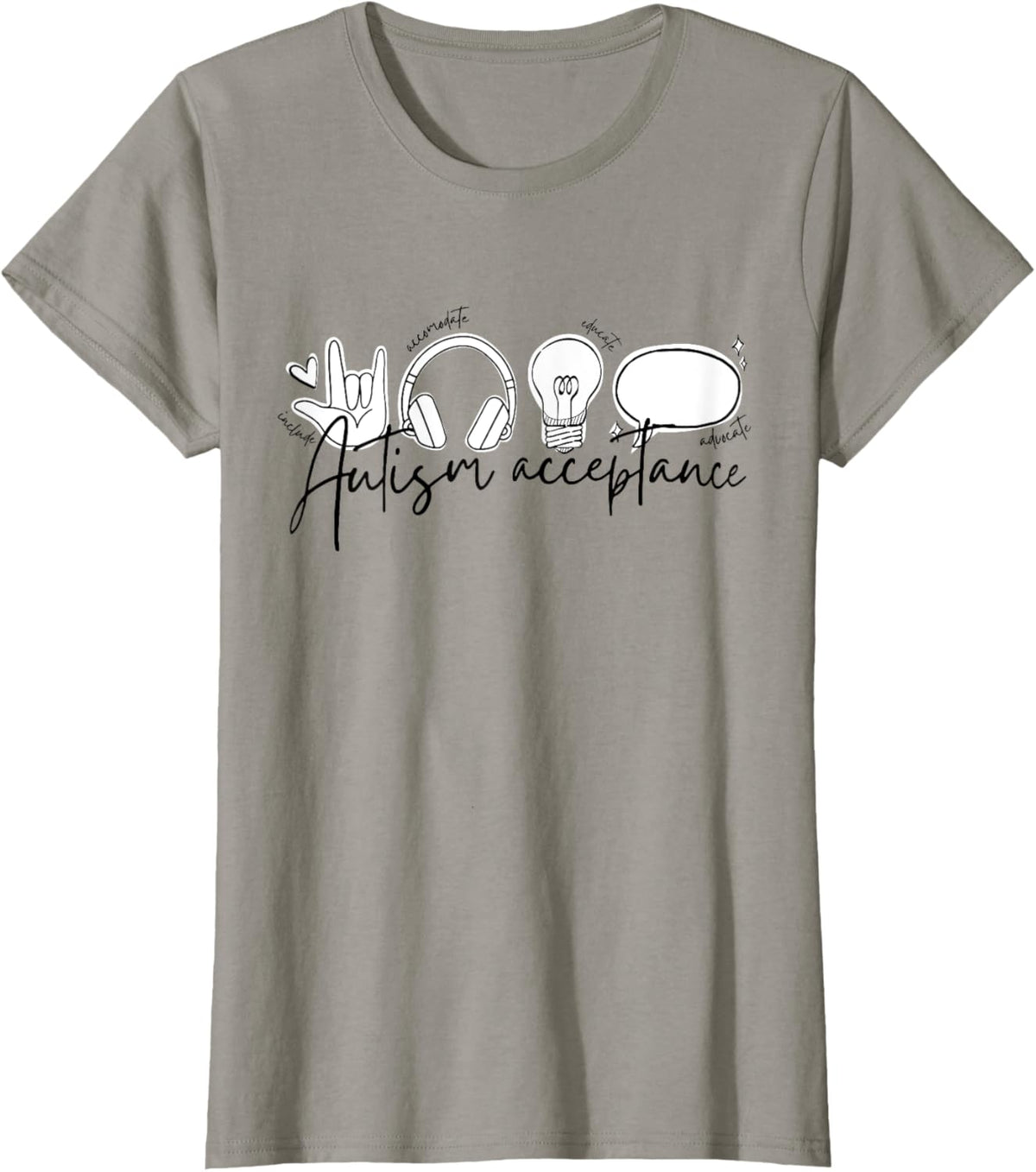 Autism Awareness Acceptance Shirt Support Mom Women Kid