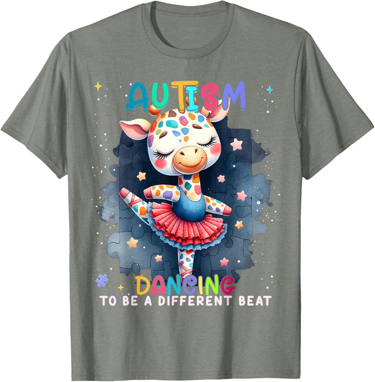 Autism Awareness Cute Unicorn Dancing To A Different Beat