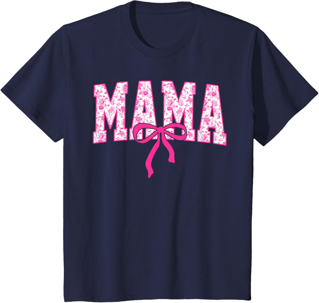 Coquette Pink Chinoiserie Mama Floral Bow Mom Mothers Day