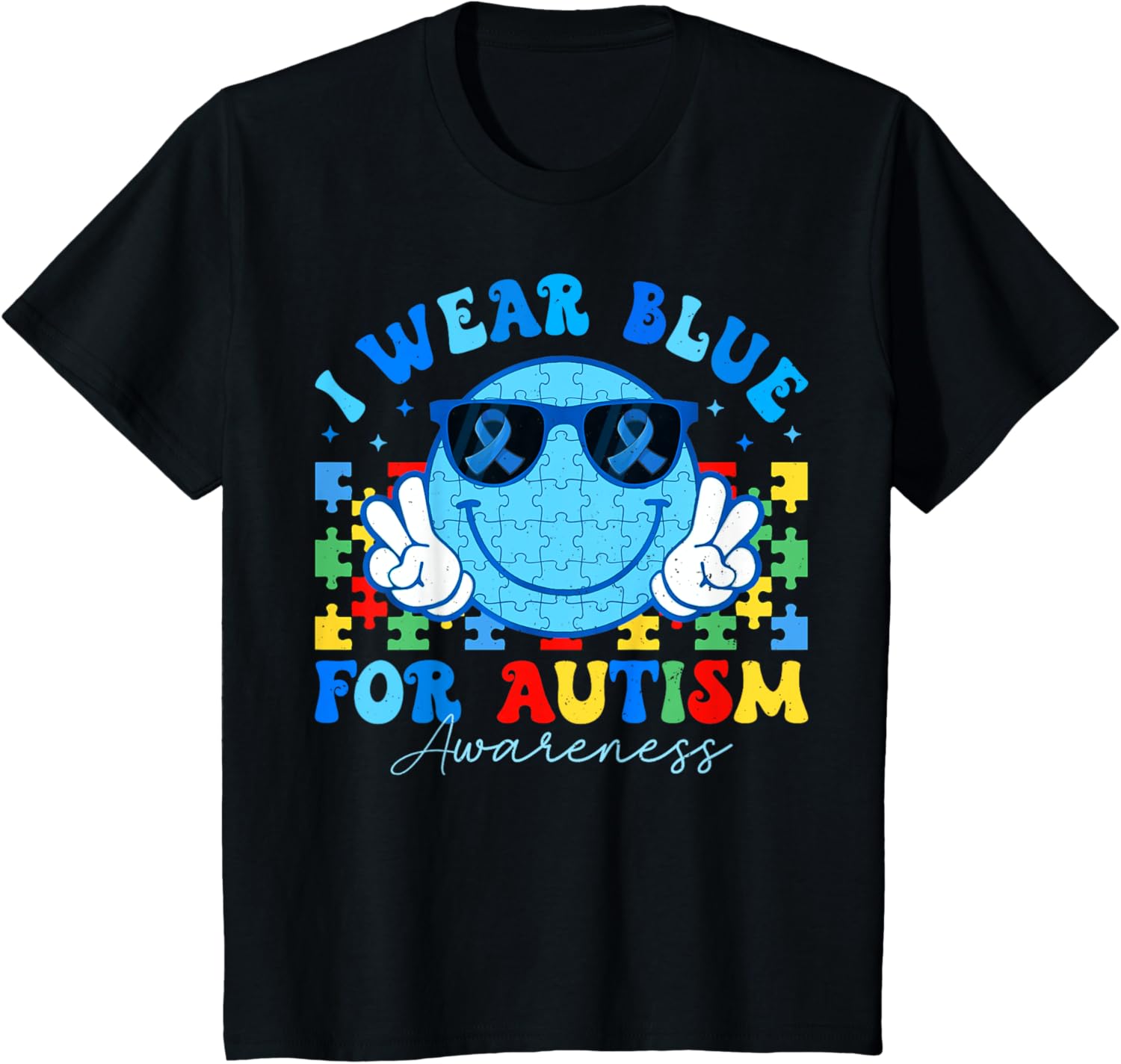 I Wear Blue For Autism Awareness Month Teacher Kids Boys