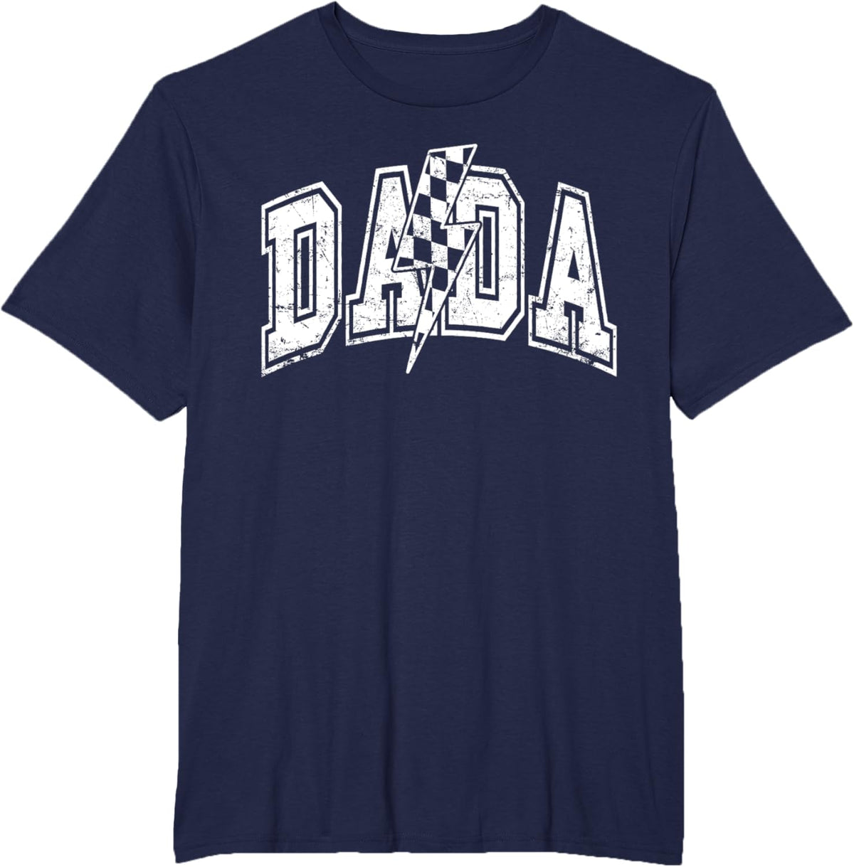 Dada Lightning Bolt Checkered Varsity Dad Men Father's Day