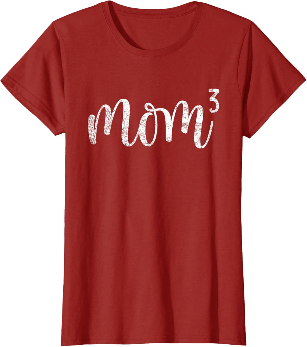 Mom3 Mom Cubed Mother of Three Mama of 3 Gifts Mothers Day