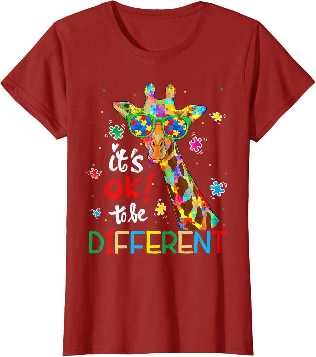 Autism Awareness Acceptance Women Kid Its Ok To Be Different
