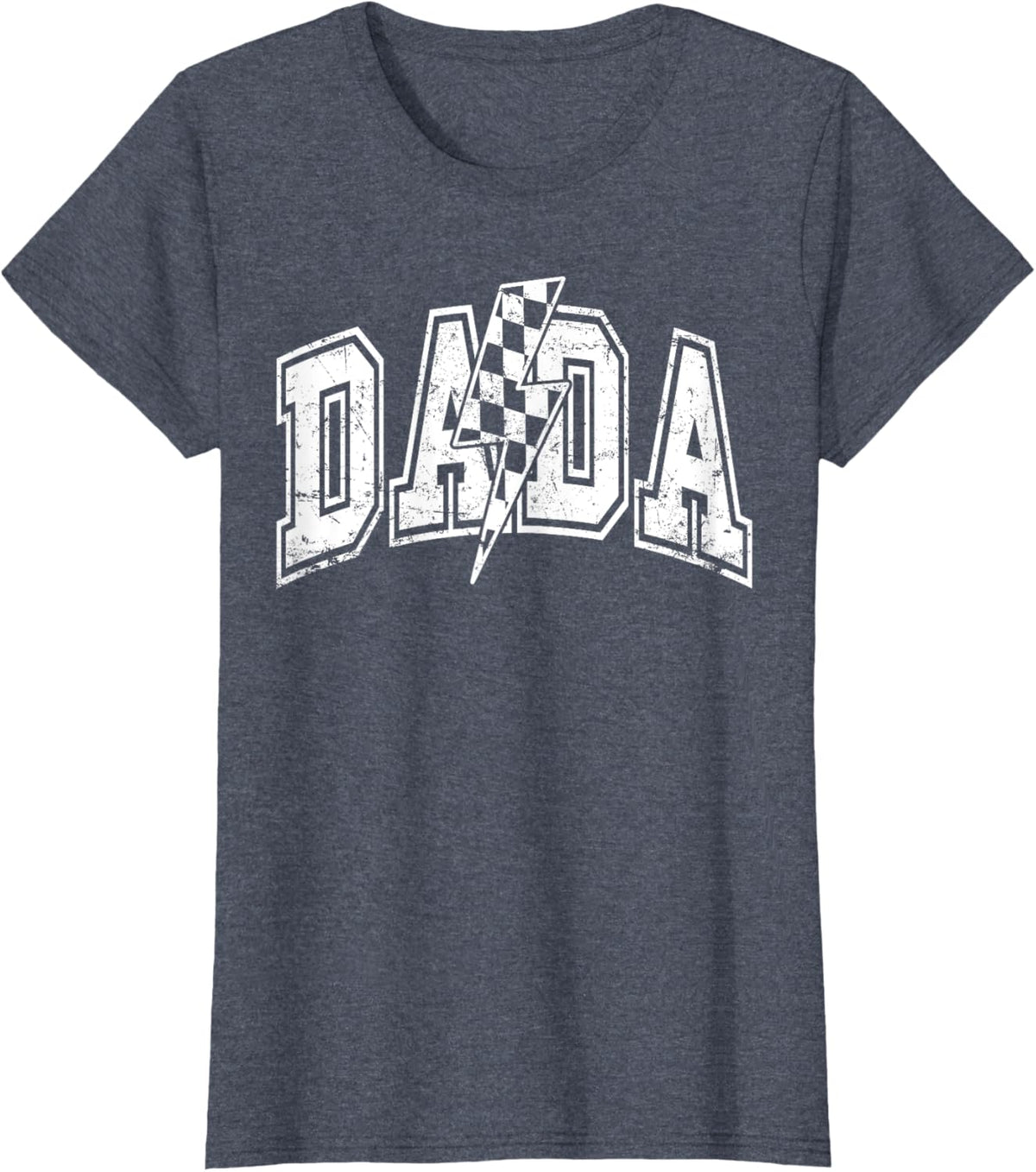 Dada Lightning Bolt Checkered Varsity Dad Men Father's Day