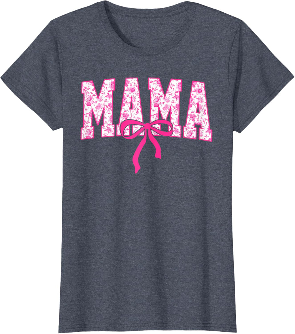 Coquette Pink Chinoiserie Mama Floral Bow Mom Mothers Day