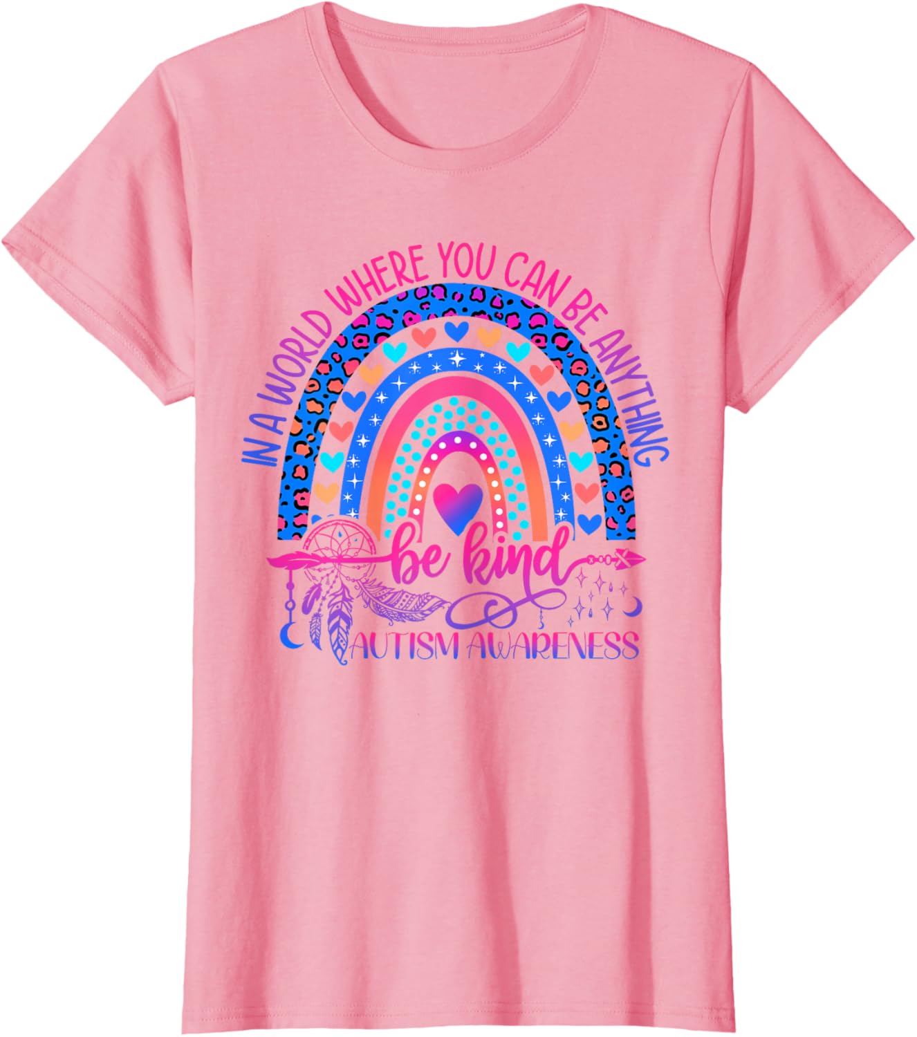 Autism Awareness Be Kind Leopard Rainbow Choose Kindness