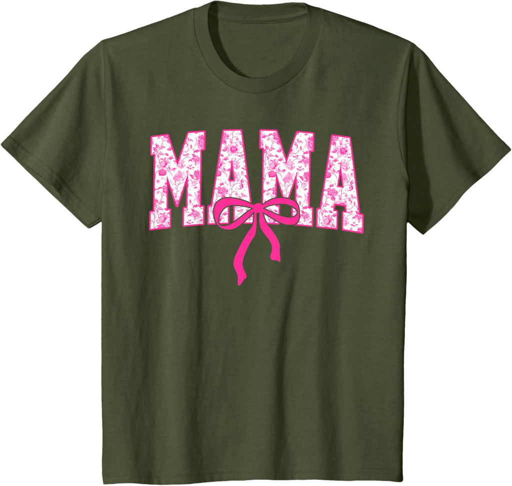Coquette Pink Chinoiserie Mama Floral Bow Mom Mothers Day
