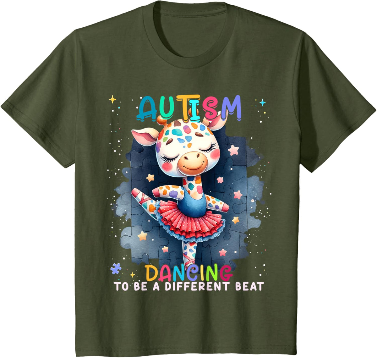 Autism Awareness Cute Unicorn Dancing To A Different Beat