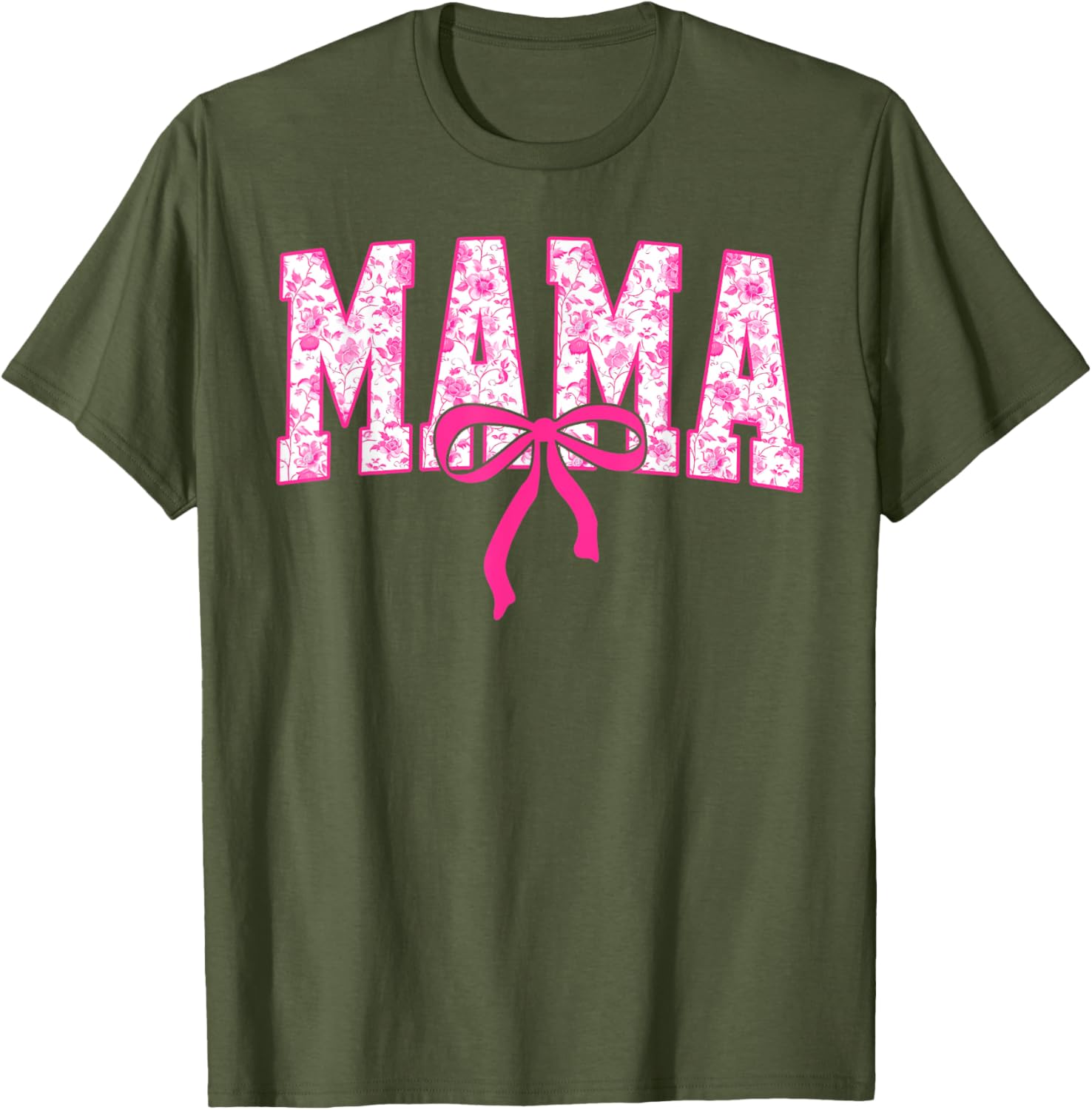Coquette Pink Chinoiserie Mama Floral Bow Mom Mothers Day