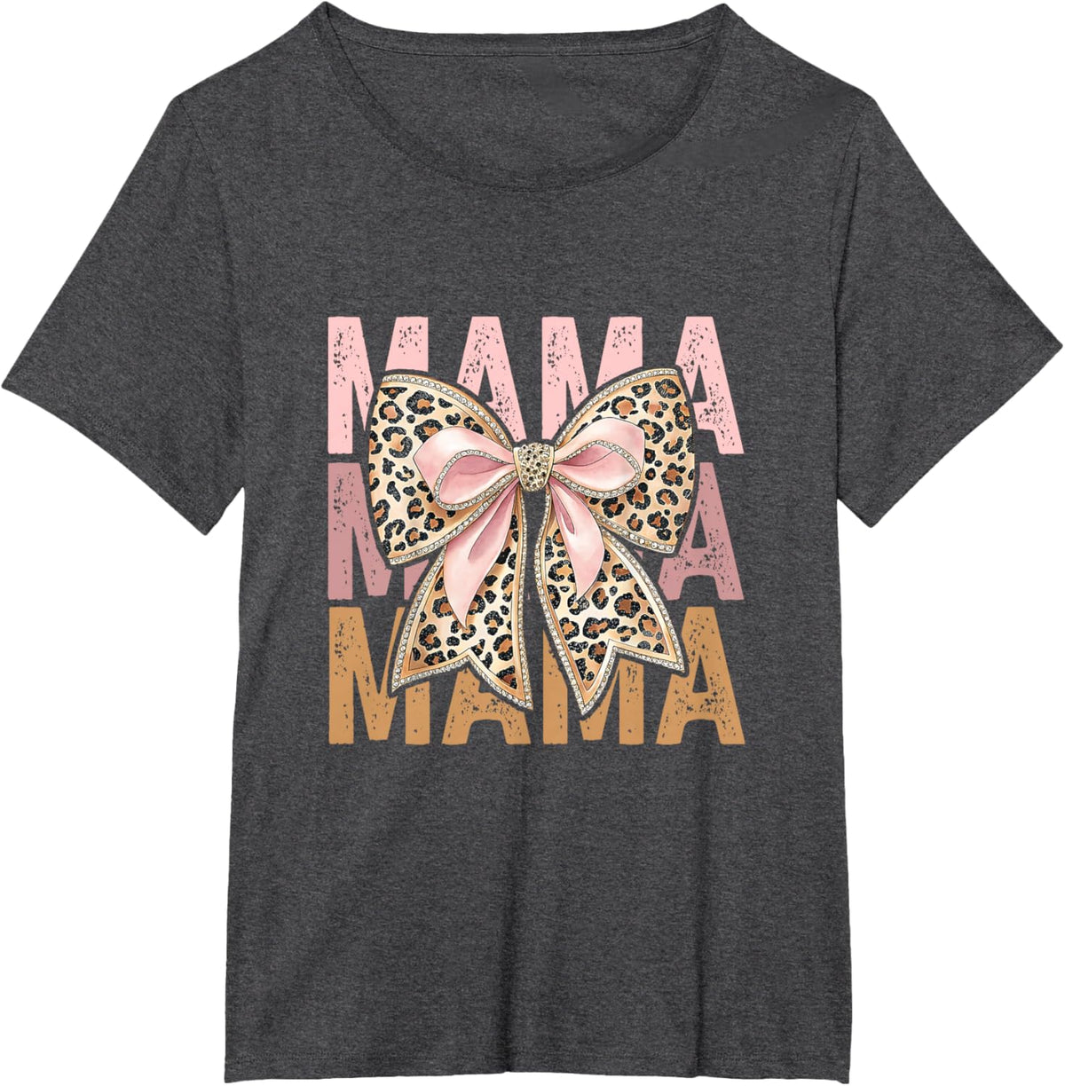 Retro Leopard Mama,Cute Mom Retro Coquette Bow Mother's Day