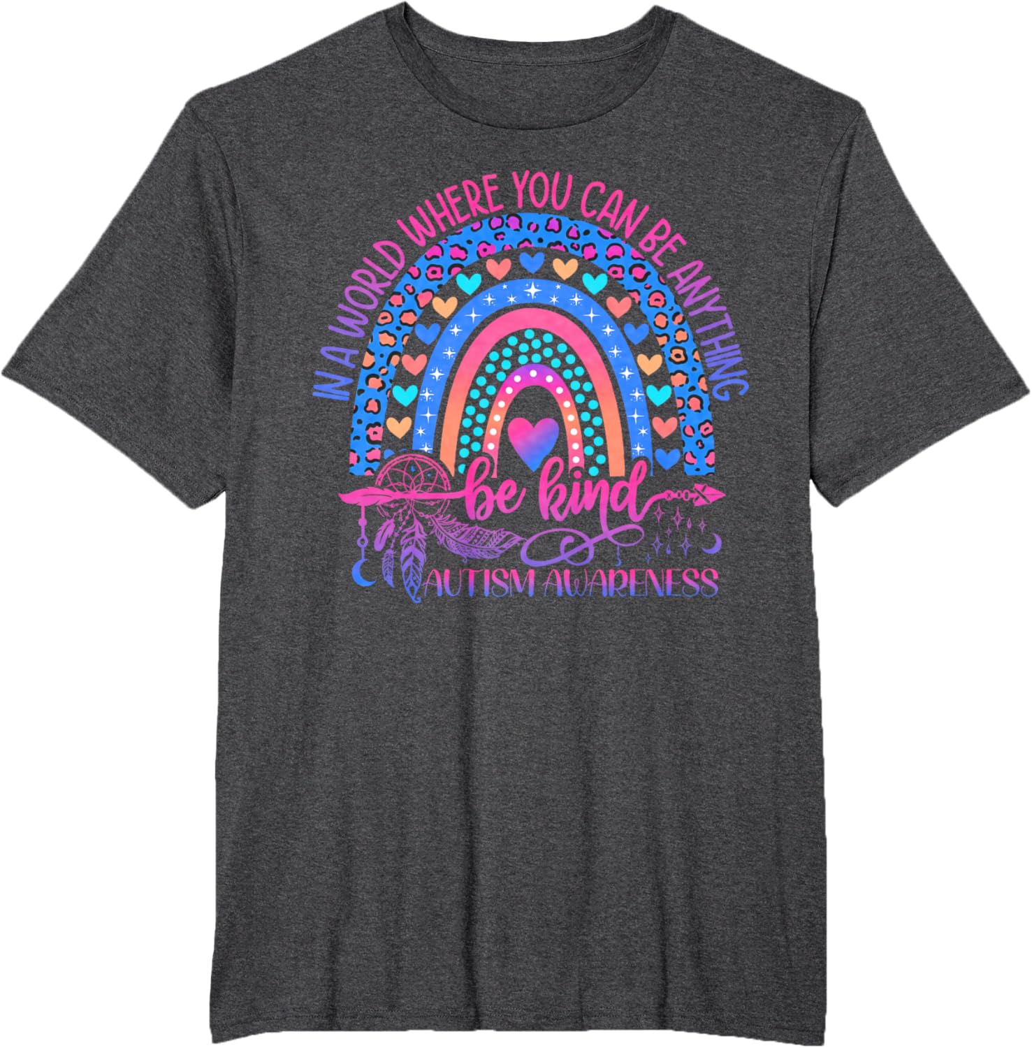Autism Awareness Be Kind Leopard Rainbow Choose Kindness