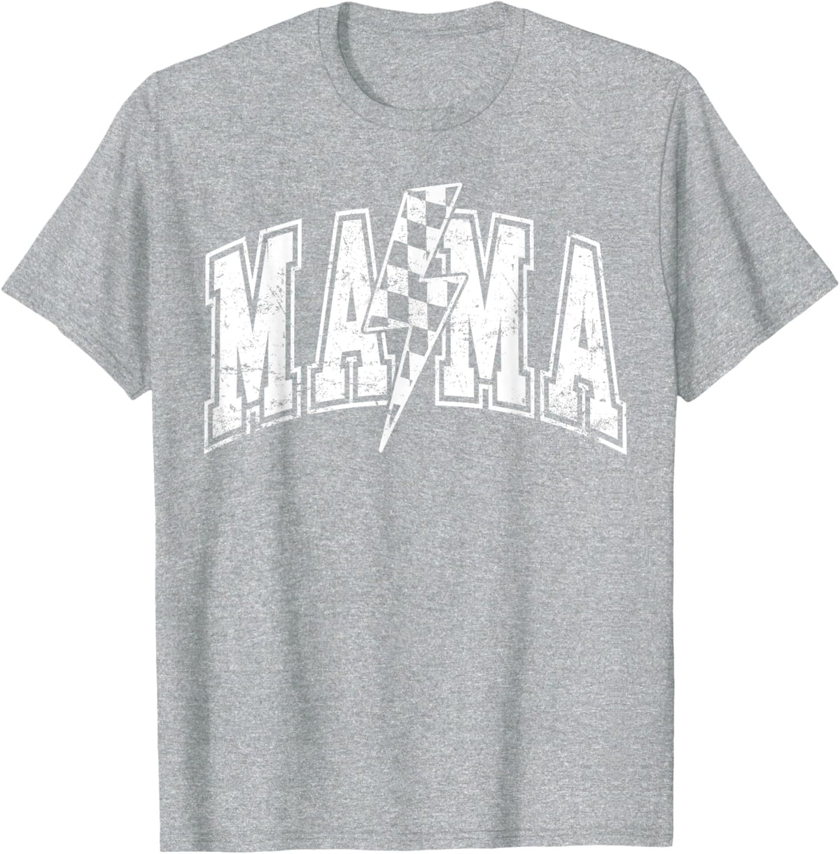 Mama Lightning Bolt Checkered Varsity Mom Women Mother's Day Mother Shirt